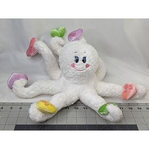 First Main Squiggy Octopus Plush White Candy Hearts Stuffed Animal Toy